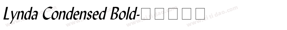 Lynda Condensed Bold字体转换